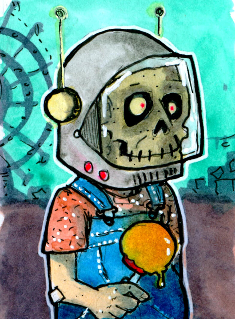 From my series &quot;Tiny Monsters,&quot; featuring characters I later adapted for MONSTER PARK.