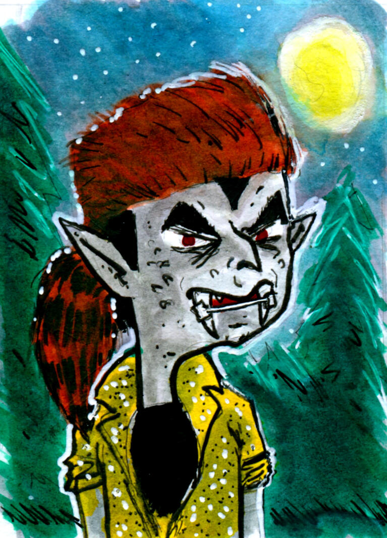 From my series &quot;Tiny Monsters,&quot; featuring characters I later adapted for MONSTER PARK.